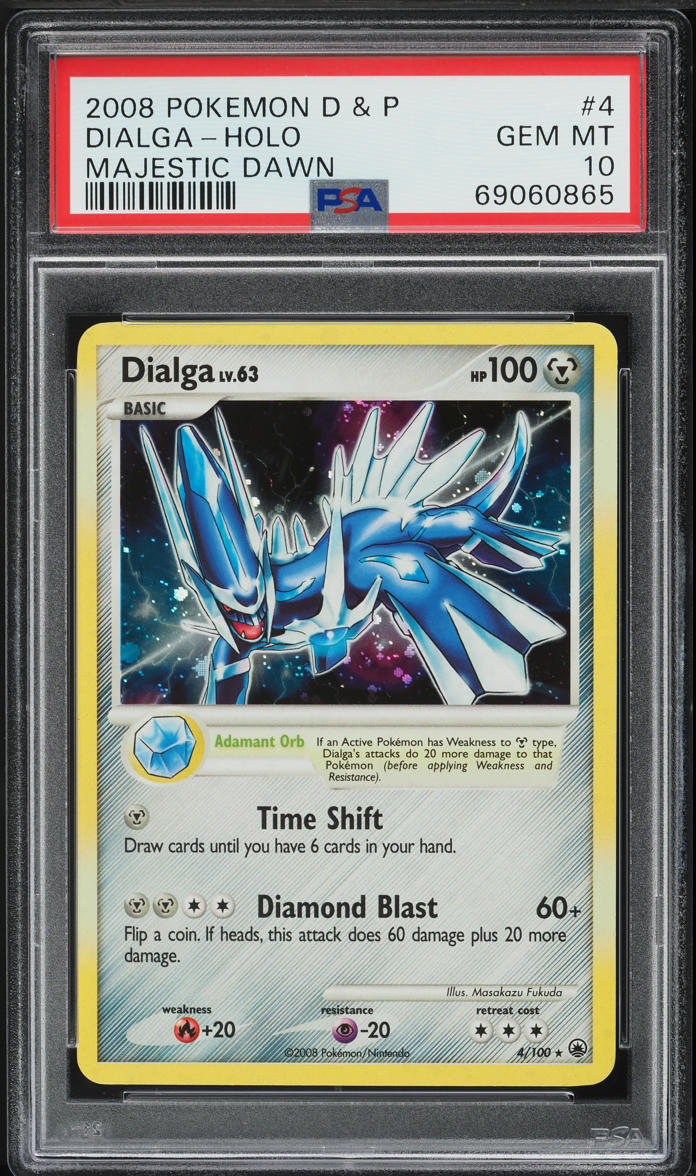 2008 Pokemon Diamond & Pearl Majestic Dawn Holo Dialga #4 PSA 10 GEM MINT