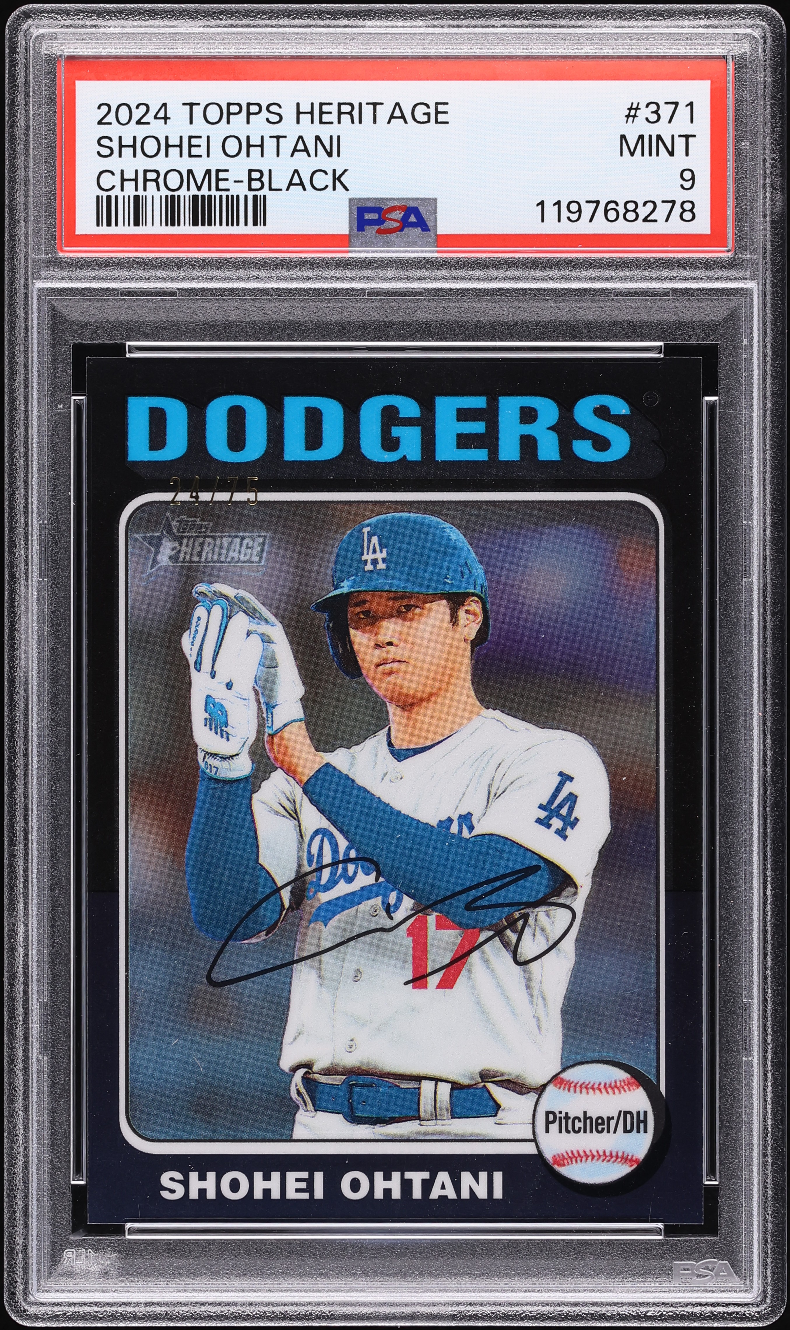 その他 Topps Chrome Black WBC Shohei Ohtani Graded 2024 Topps Chrome Black Shohei Ohtani #85 Baseball