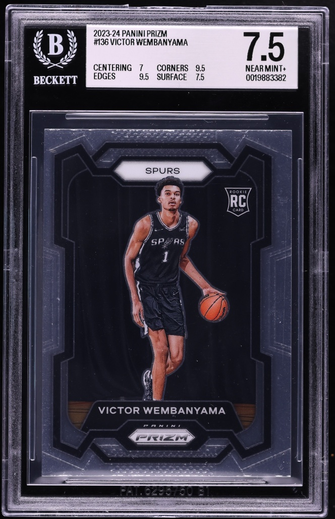2023 Panini Prizm Victor Wembanyama ROOKIE #136 BGS 7.5 NRMT+