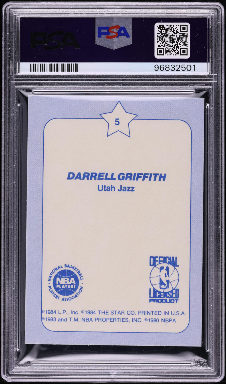 1984 Star Slam Dunk Darrell Griffith #5 PSA 9 MINT