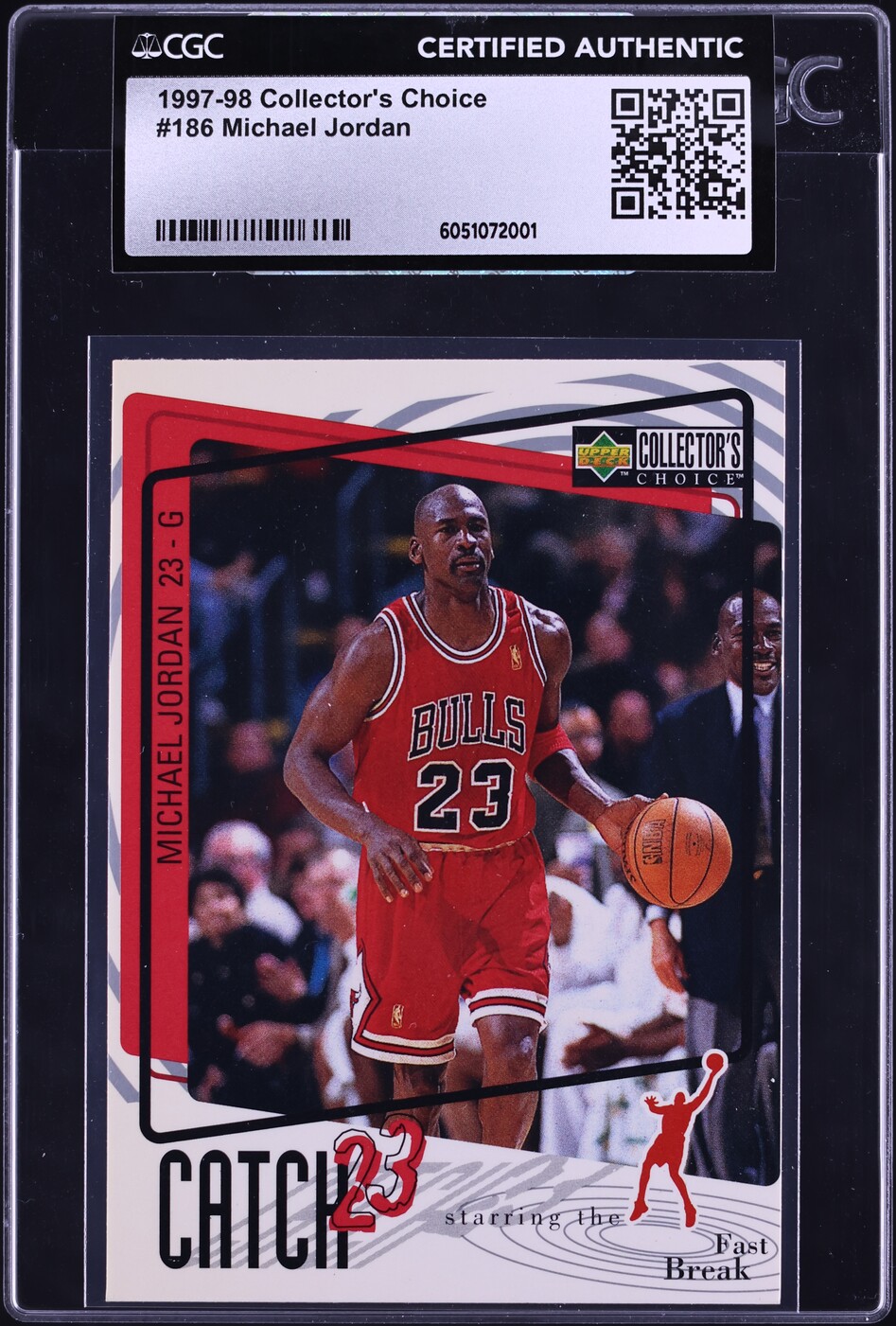 1997 Collector's Choice Michael Jordan #186 CGC AUTH