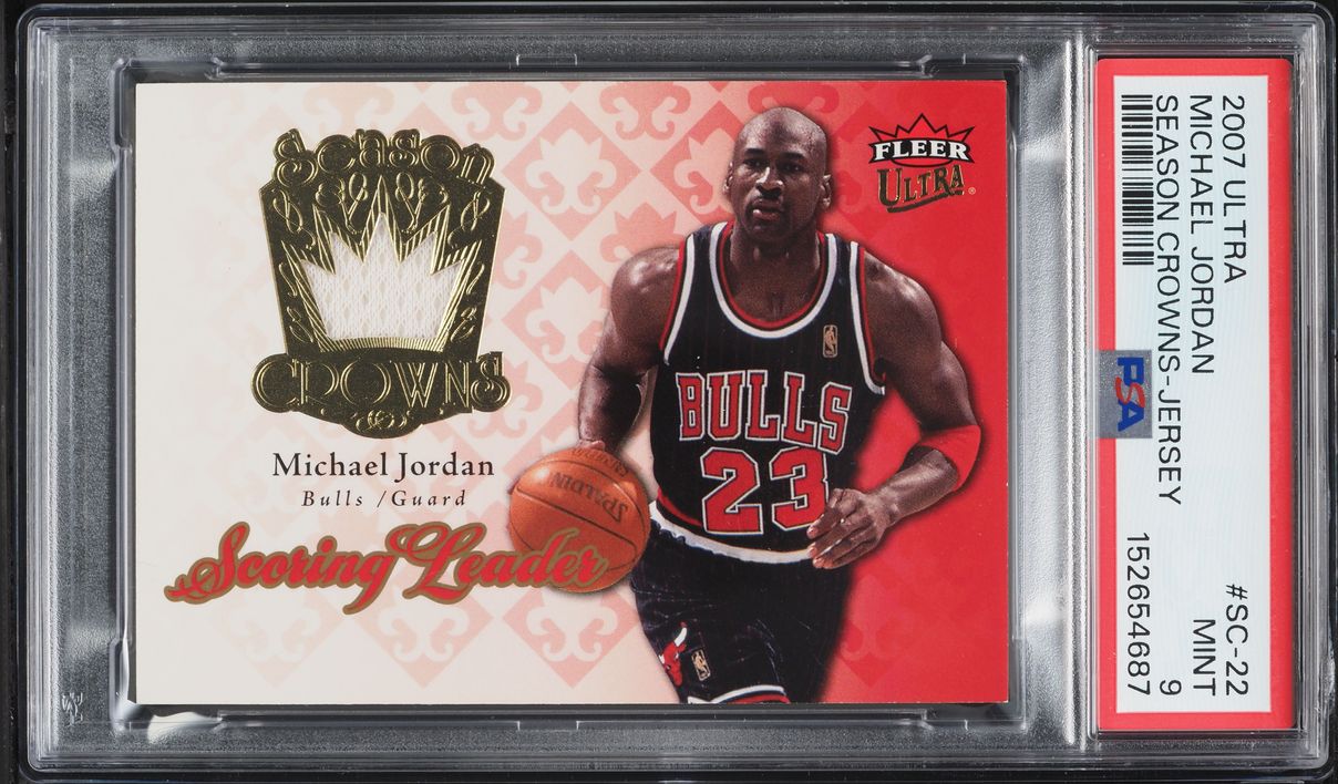 2007 Ultra Season Crowns Jersey Michael Jordan PATCH #SC-22 PSA 9 MINT