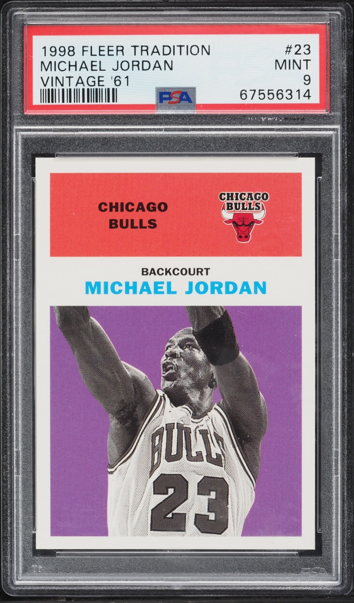 1998 Fleer Tradition Vintage '61 Michael Jordan #23 PSA 9 MINT