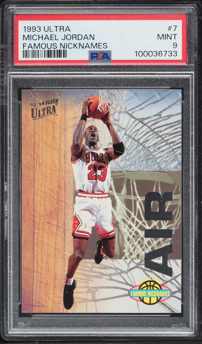 1993 Ultra Famous Nicknames Michael Jordan #7 PSA 9 MINT