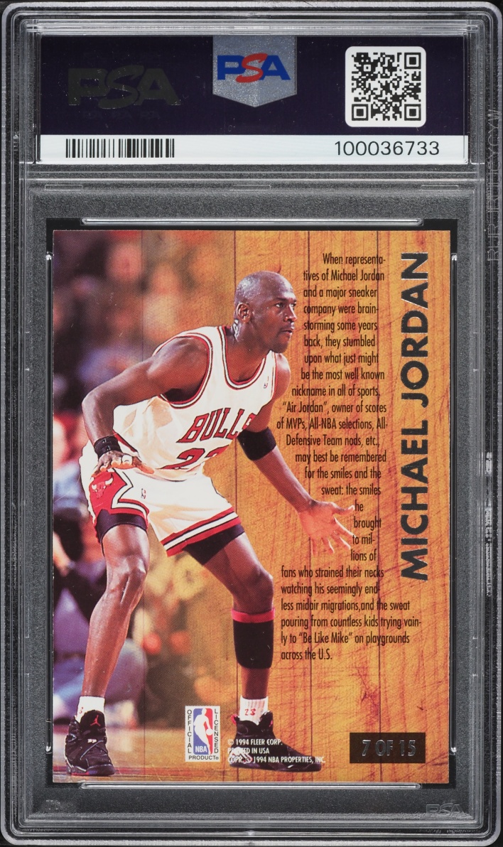 1993 Ultra Famous Nicknames Michael Jordan #7 PSA 9 MINT