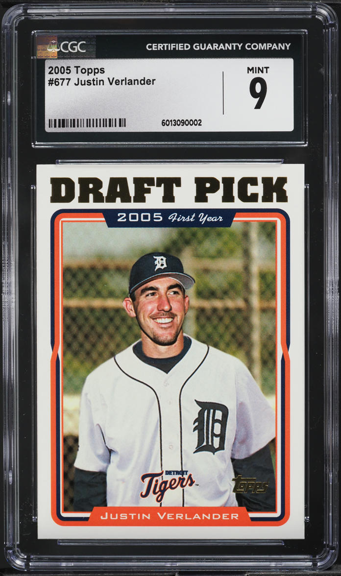 2005 Topps Justin Verlander ROOKIE #677 CGC 9 MINT