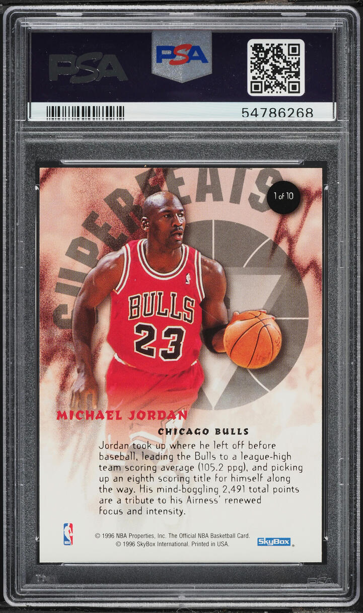1996 Hoops Superfeats Michael Jordan #1 PSA 9 MINT