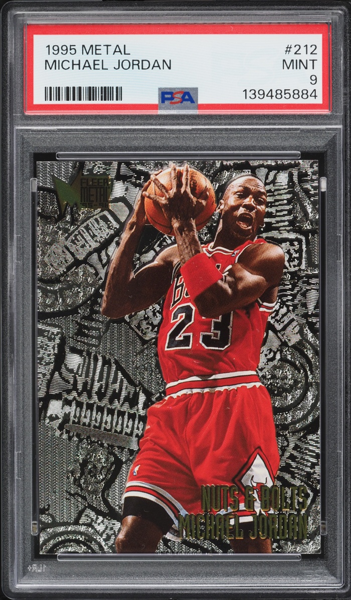 1995 Metal Nuts & Bolts Michael Jordan #212 PSA 9 MINT