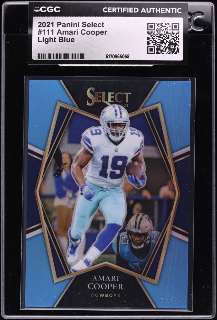 2021 Select Premier Level Light Blue Amari Cooper /99 #111 CGC AUTH