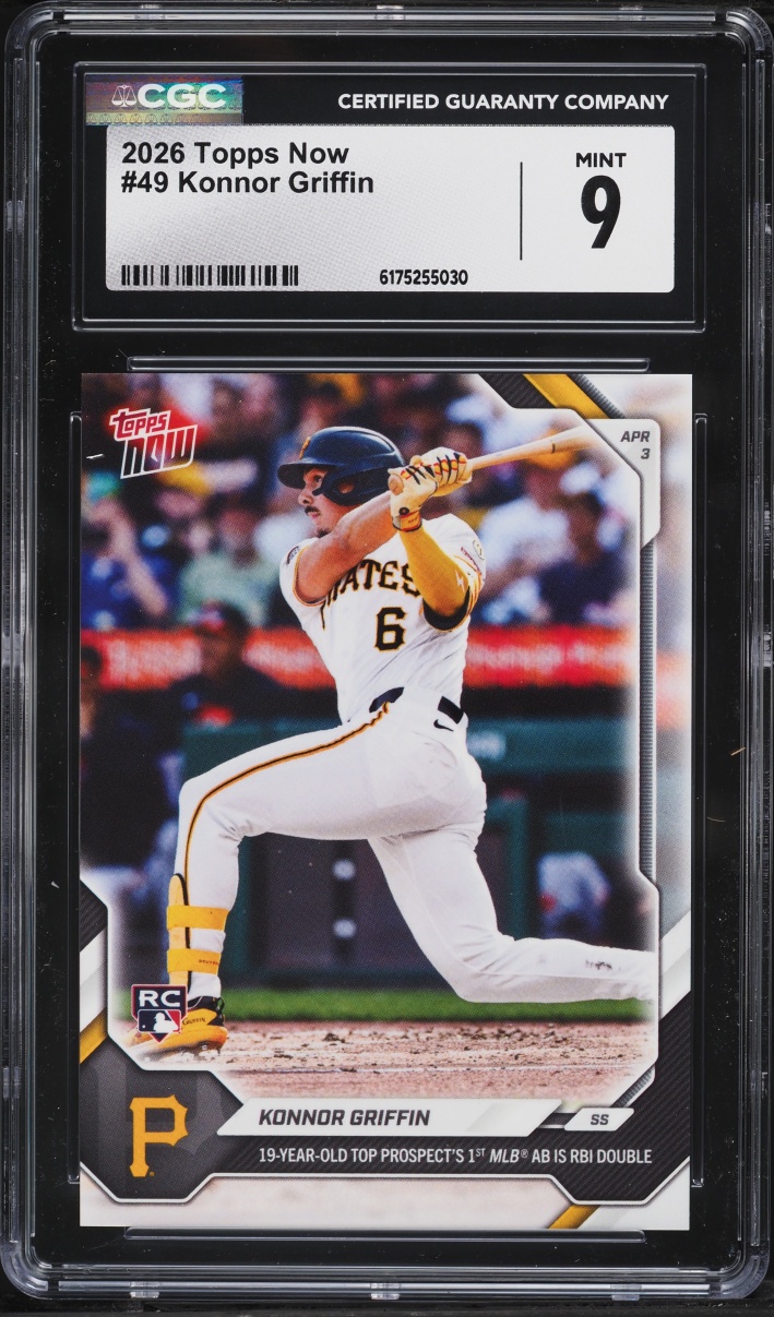 2026 Topps Now Konnor Griffin ROOKIE #49 CGC 9 MINT