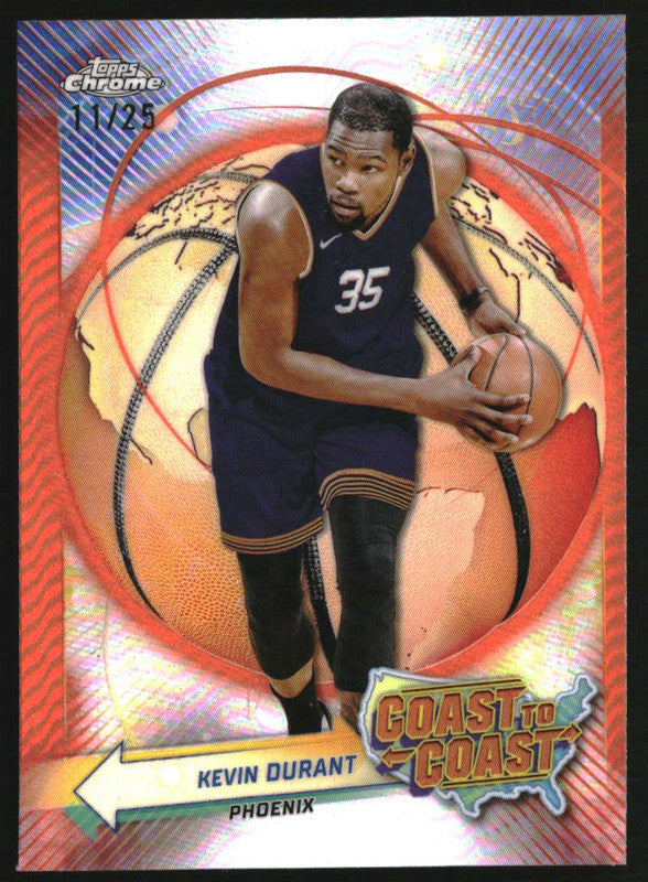 2007 Topps Chrome Refractor Kevin Durant ROOKIE /1499 #131