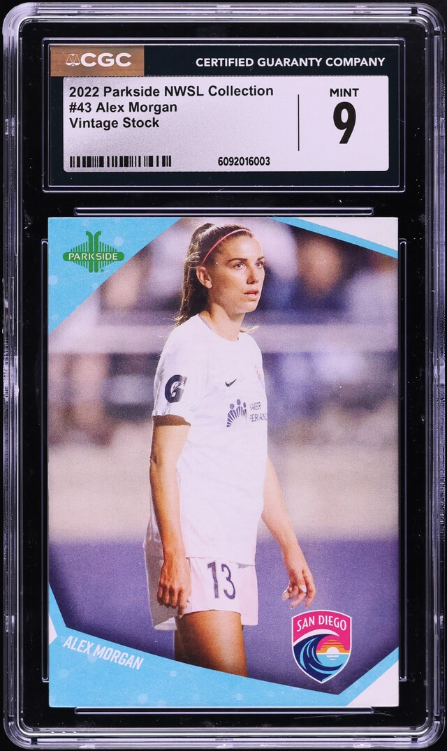 2022 Parkside NWSL Collection Vintage Stock Alex Morgan #43 CGC 9 MINT
