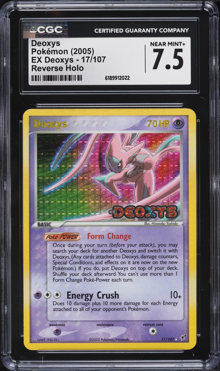 2005 Pokemon EX Reverse Holo Deoxys #17 CGC 7.5 NRMT+