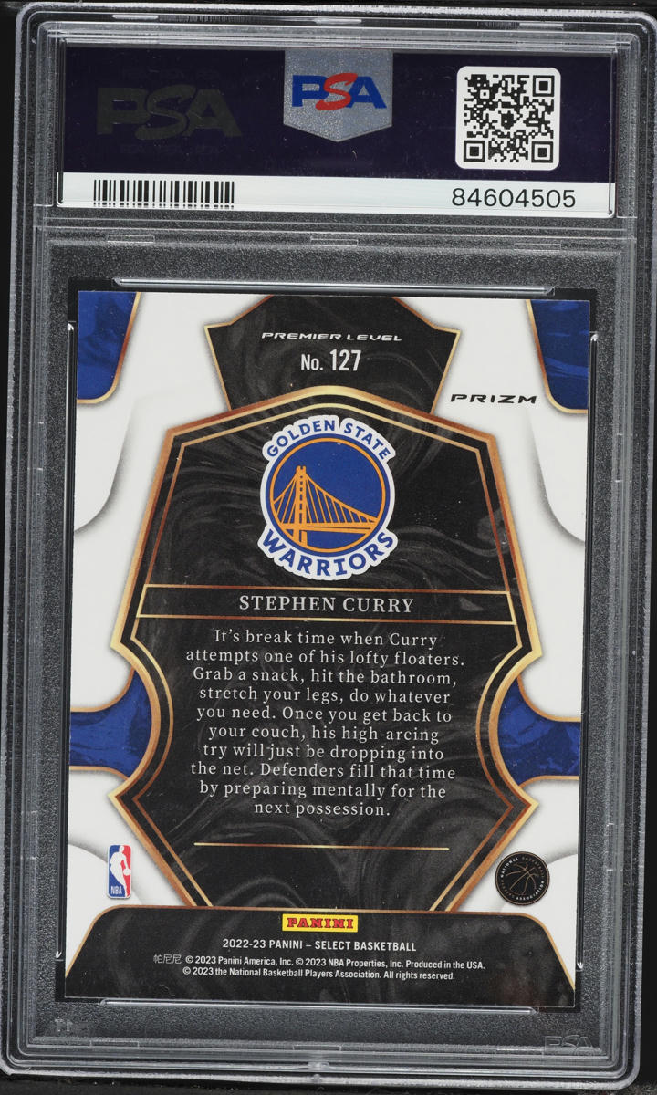2022 Select Premier Level Cosmic Stephen Curry #127 PSA 10 GEM MINT