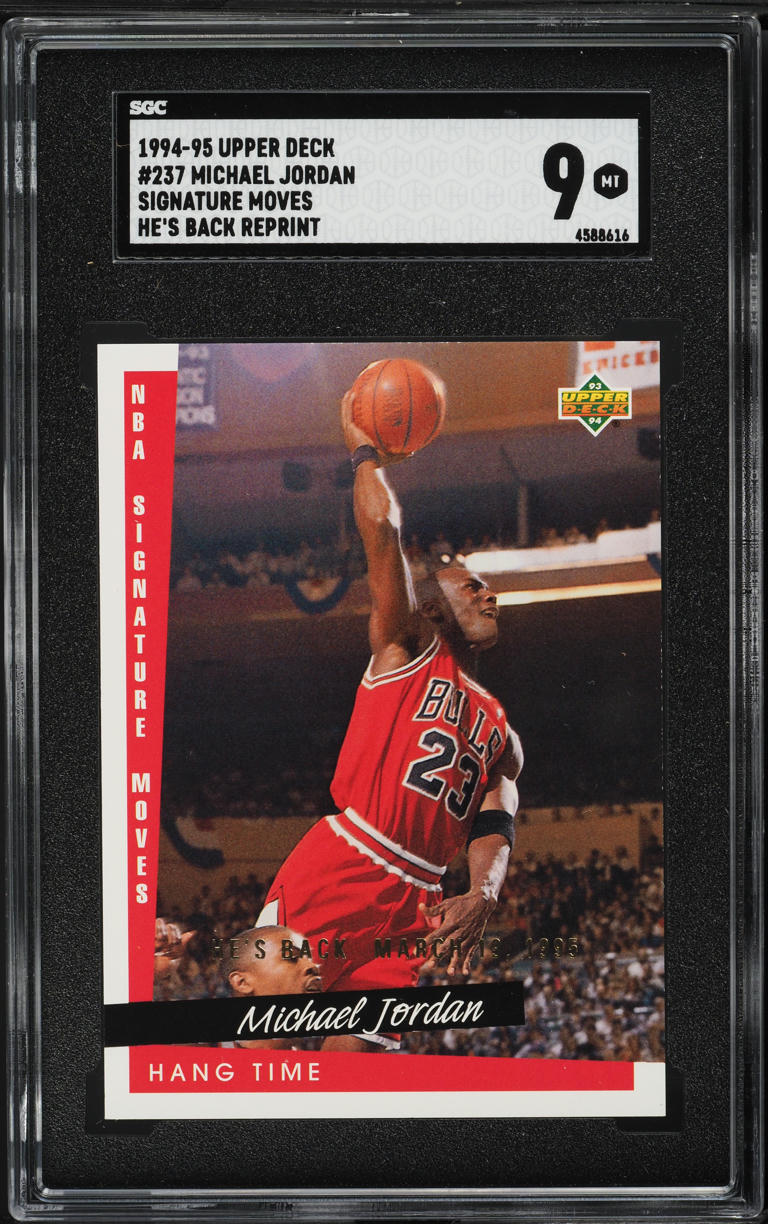 1994 Upper Deck Signature Moves He's Back Reprint Michael Jordan #237 SGC 9 MINT