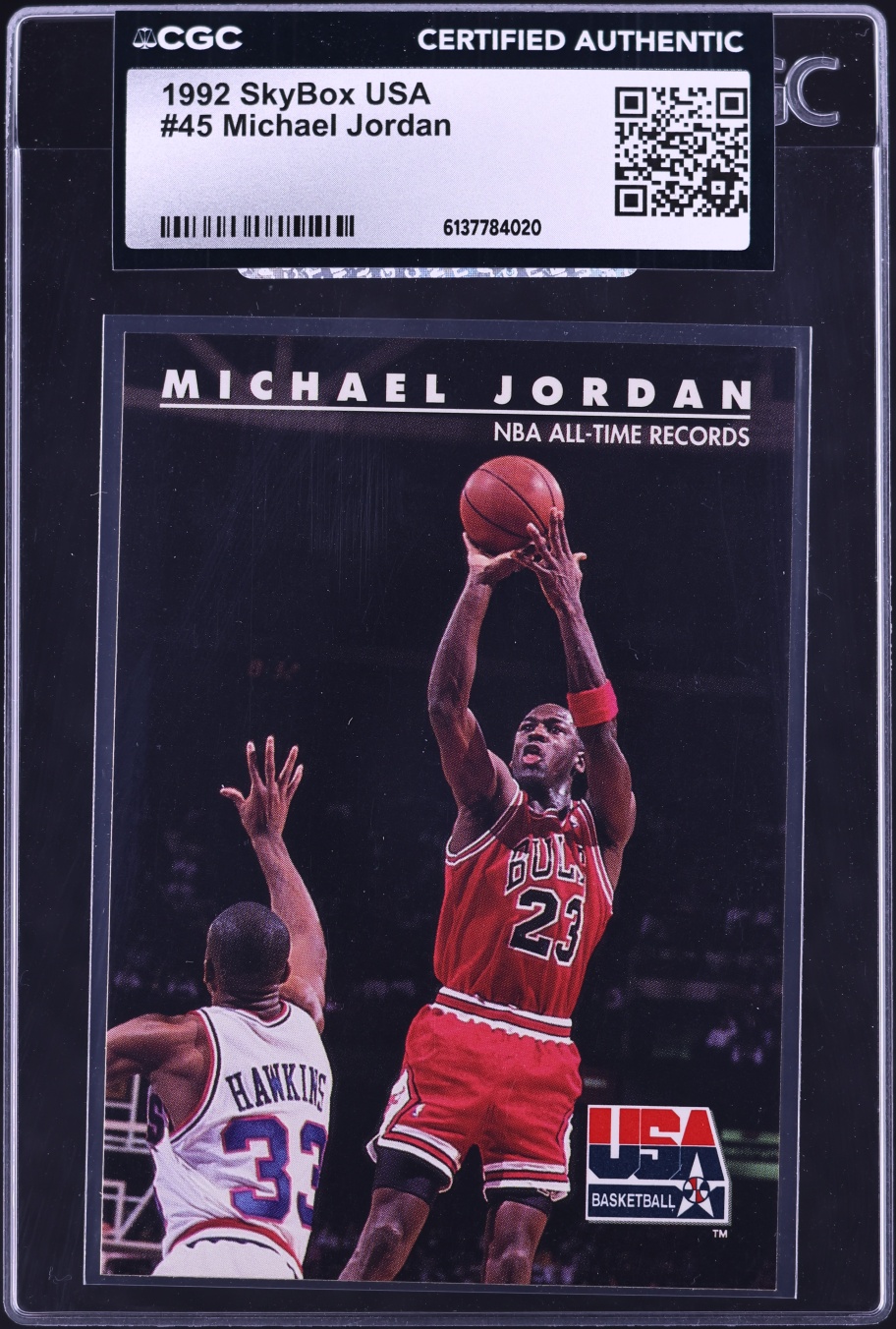 1992 Skybox USA Basketball Michael Jordan #45 CGC AUTH