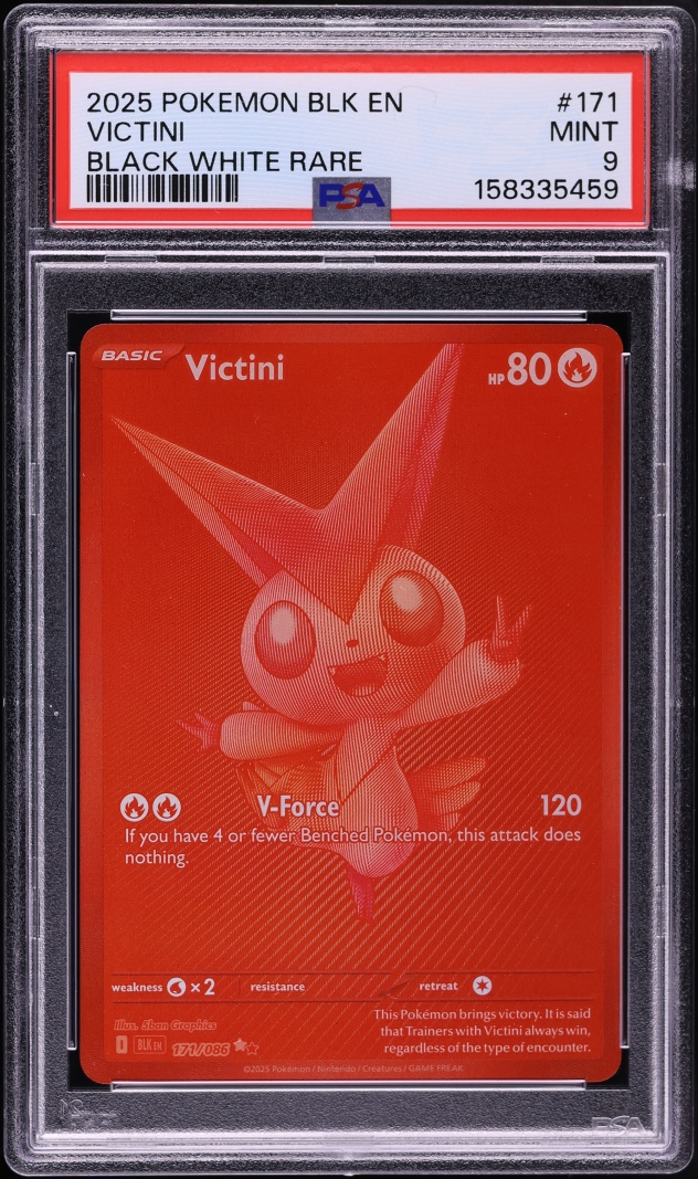 2025 Pokemon Scarlet & Violet Black Bolt BWR Victini #171 PSA 9 MINT
