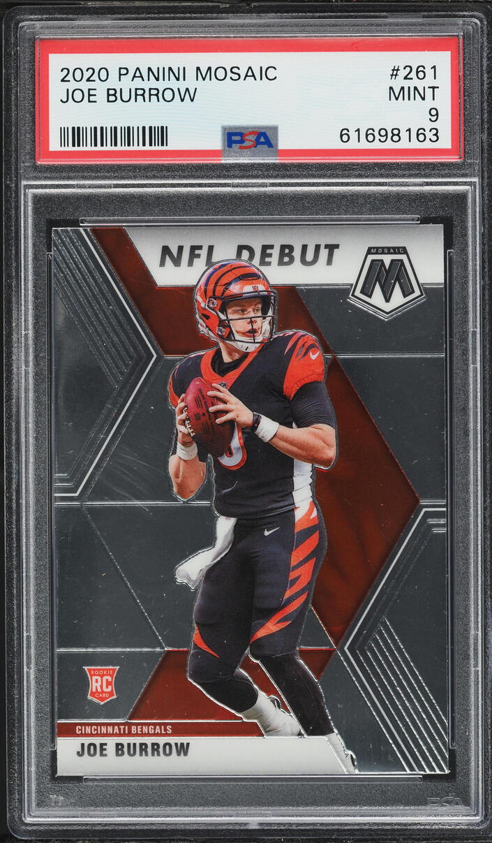 2020 Panini Mosaic Joe Burrow ROOKIE #261 PSA 9 MINT
