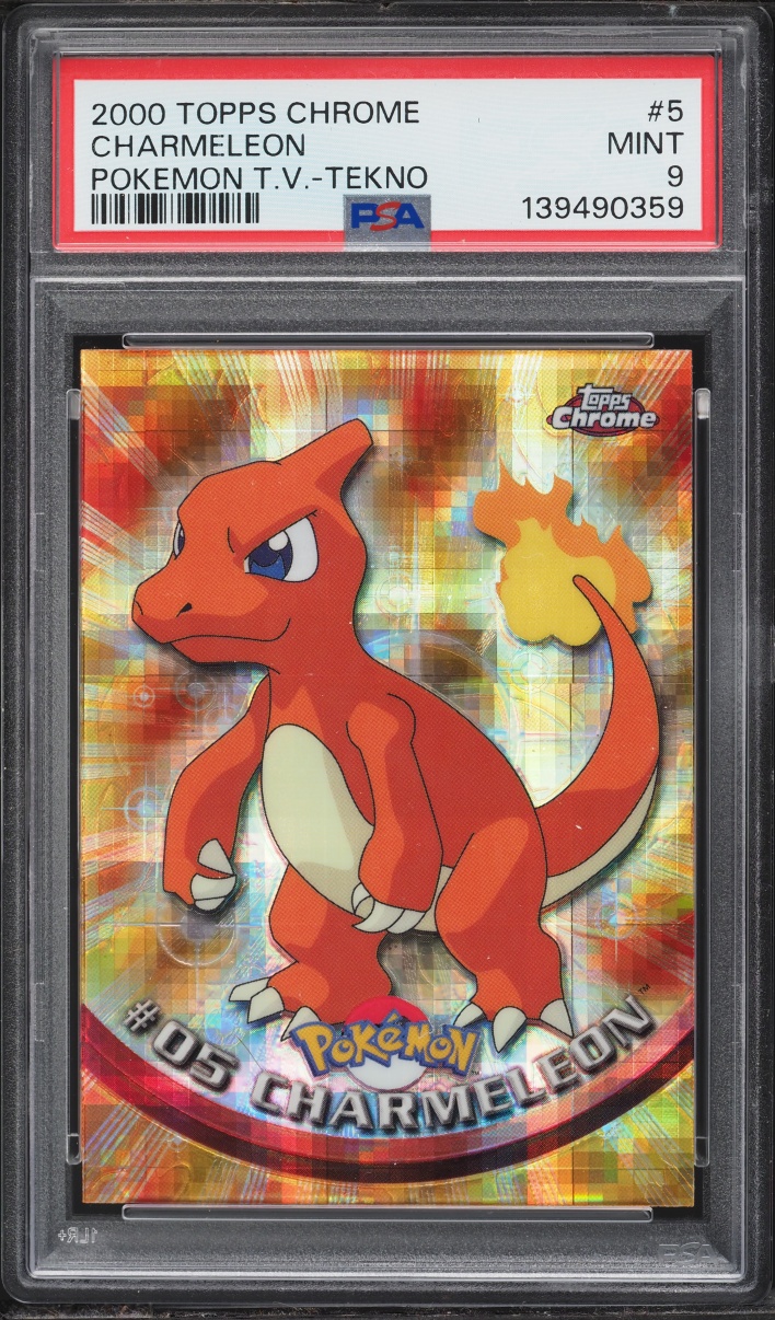 2000 Topps Chrome Pokemon Series 1 Tekno Charmeleon #5 PSA 9 MINT