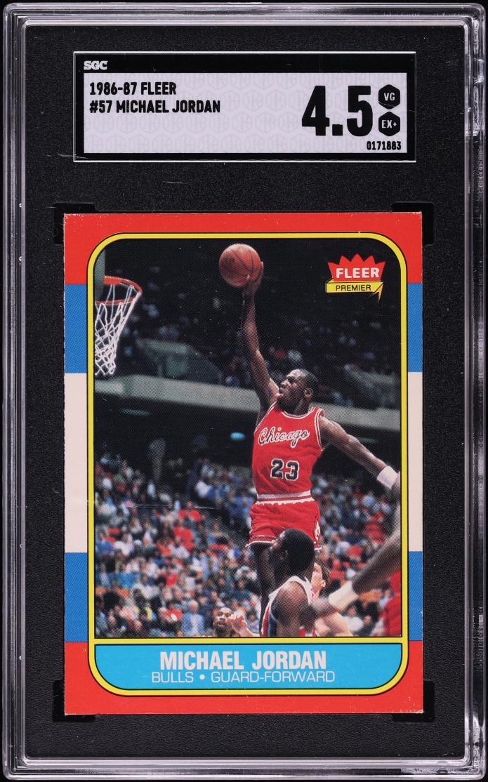 1986 Fleer Basketball Michael Jordan #57 SGC 4.5 VGEX+