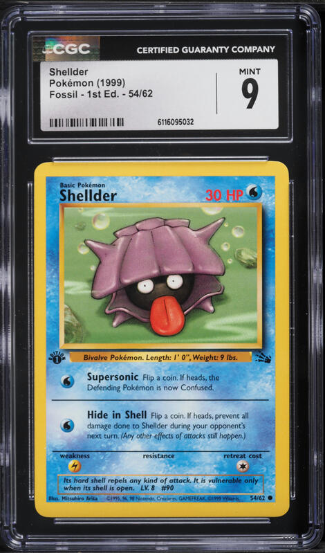 1999-2000 Pokemon Fossil Shellder #54 PSA 10 GEM MINT on Fanatics