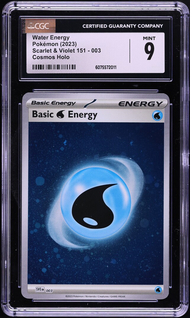 2023 Pokemon Scarlet & Violet 151 Cosmos Holo Water Energy #3 CGC 9 MINT