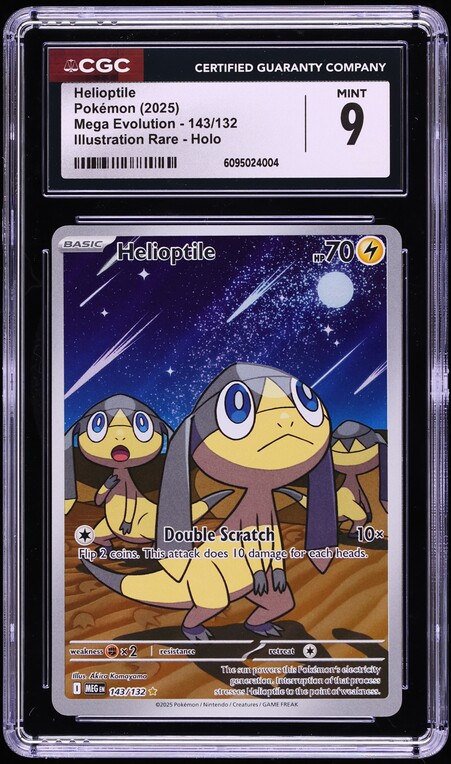 2025 Pokemon Mega Evolution IR Helioptile #143 CGC 9 MINT
