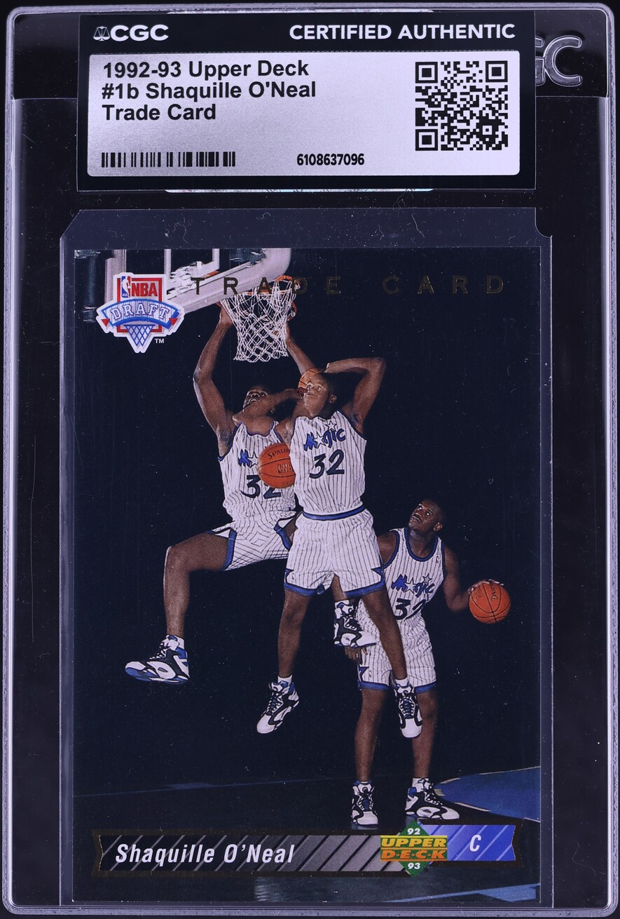 1992 Upper Deck Basketball Shaquille O'Neal ROOKIE #1b CGC AUTH
