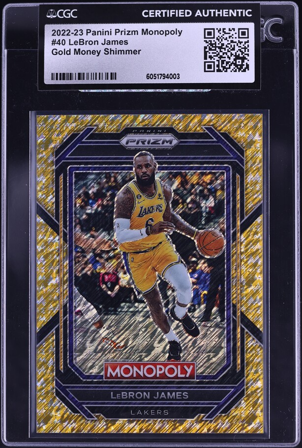 2022 Panini Prizm Green LeBron James #134 PSA 9 MINT on