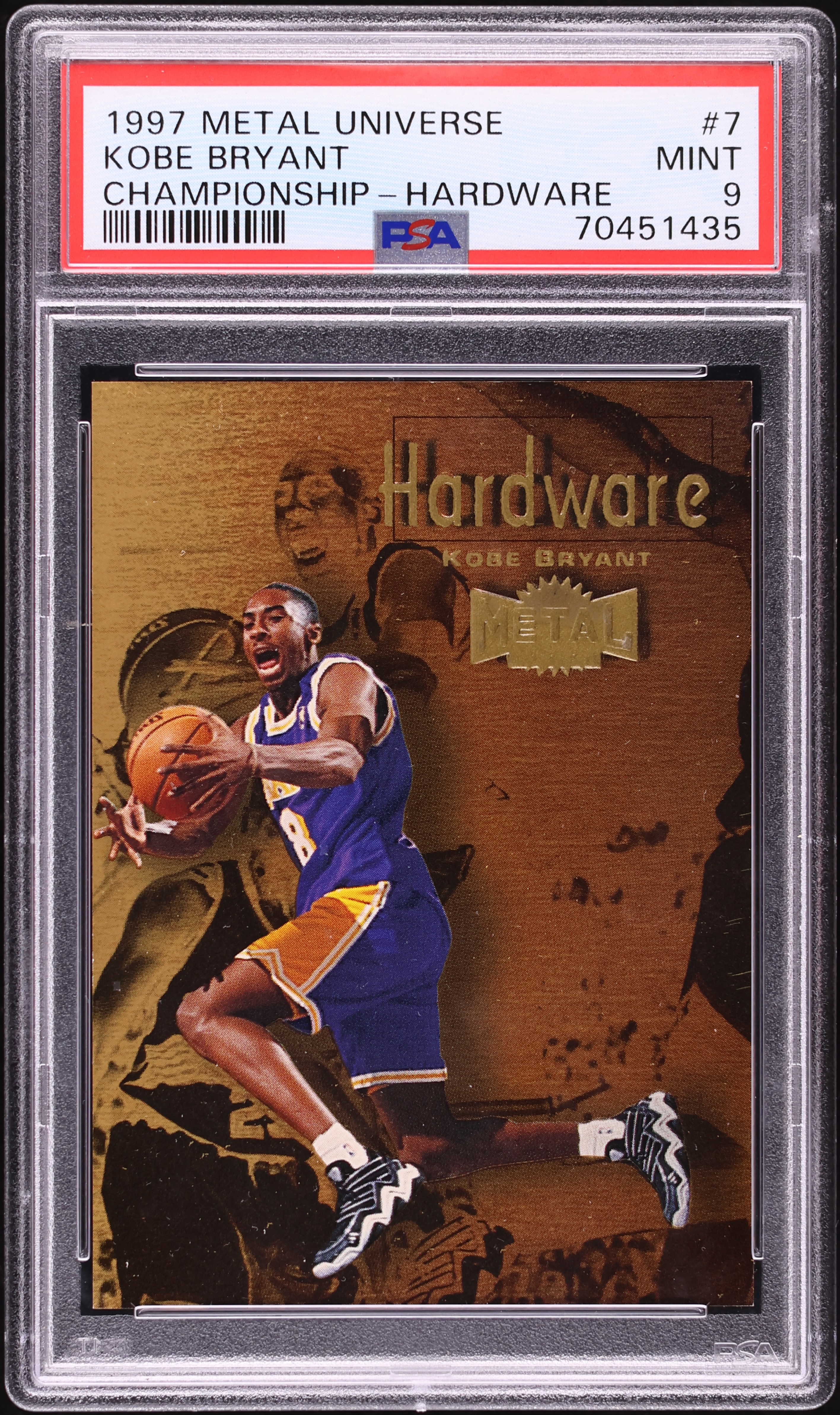 1997 Metal Universe Championship Hardware Kobe Bryant #7 PSA 9