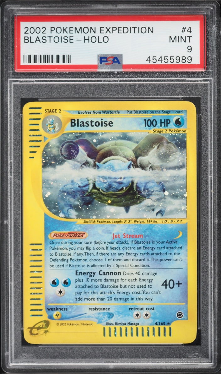 2002 Pokemon Expedition Holo Blastoise #4 PSA 9 MINT