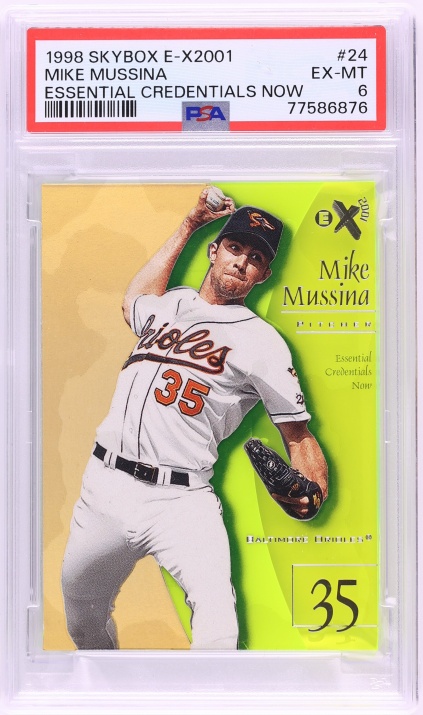 1998 Skybox E-X2001 Essential Credentials Now Mike Mussina /24 #24 PSA 6 EXMT - Photo 1