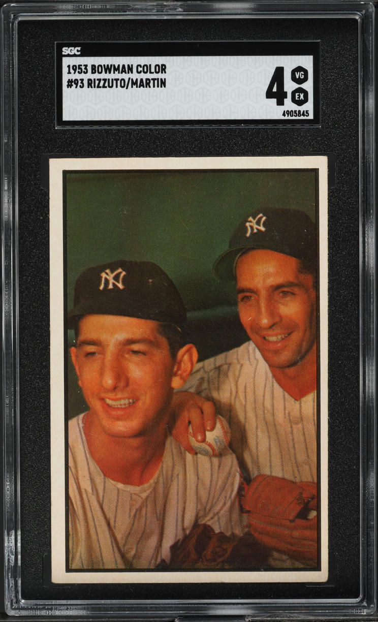 1953 Bowman Color Phil Rizzuto & Billy Martin #93 SGC 4 VGEX