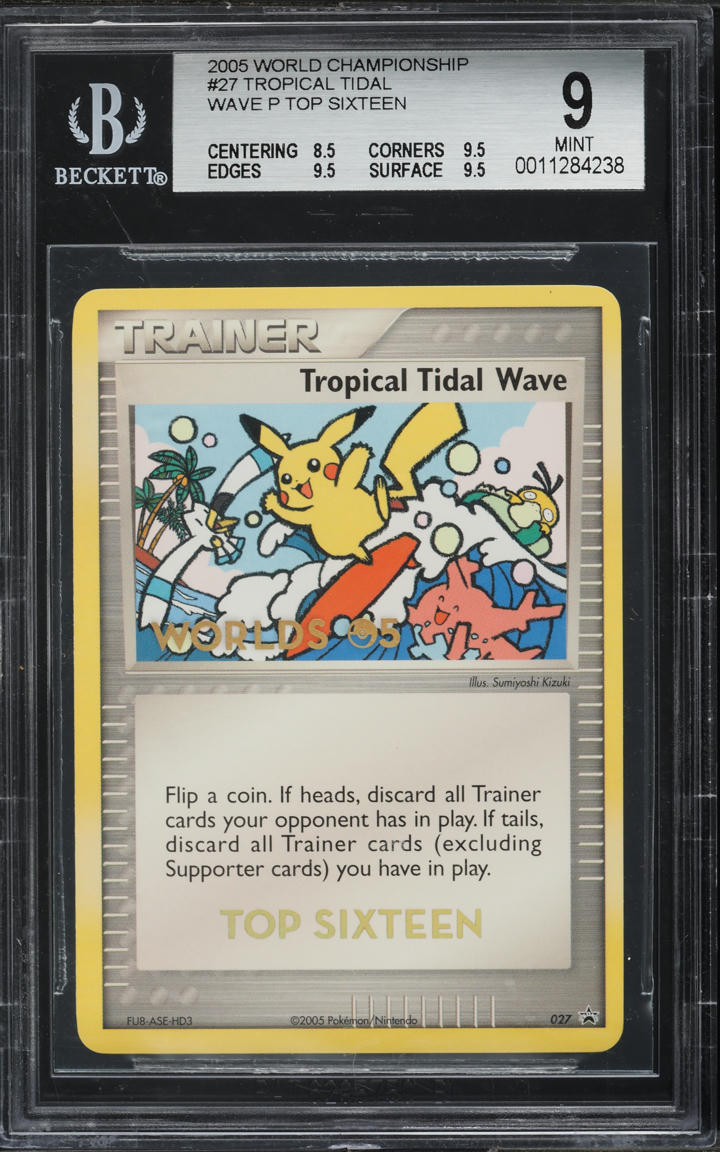 2005 Pokemon World Championship Tropical Tidal Wave Top Sixteen #27 BGS 9 MINT