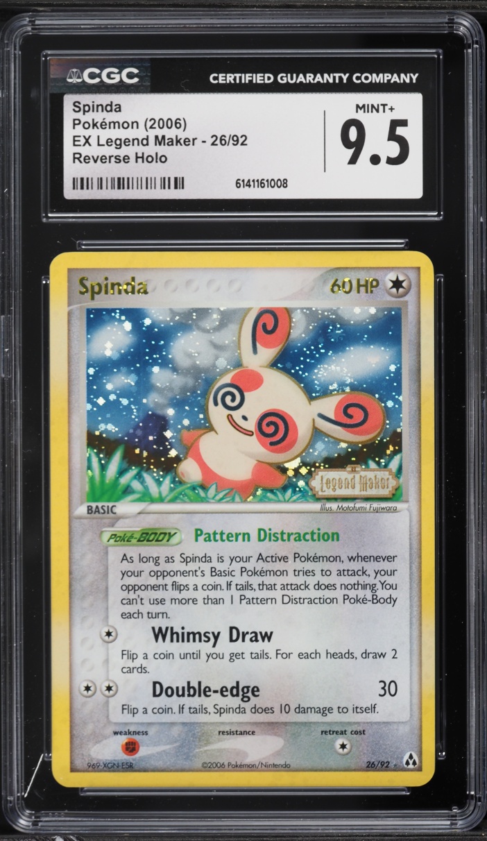 2006 Pokemon EX Legend Maker Reverse Holo Spinda #26 CGC 9.5 MINT+