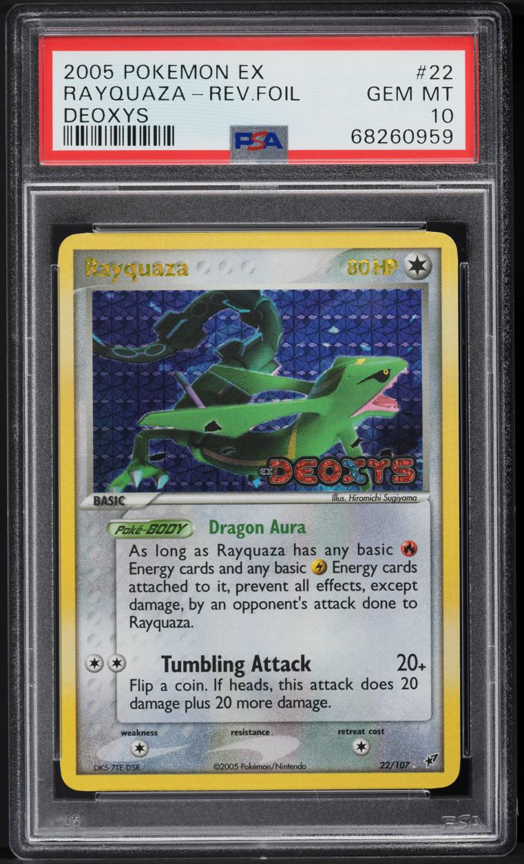 2005 Pokemon EX Deoxys Reverse Holo Rayquaza #22 PSA 10 GEM MINT