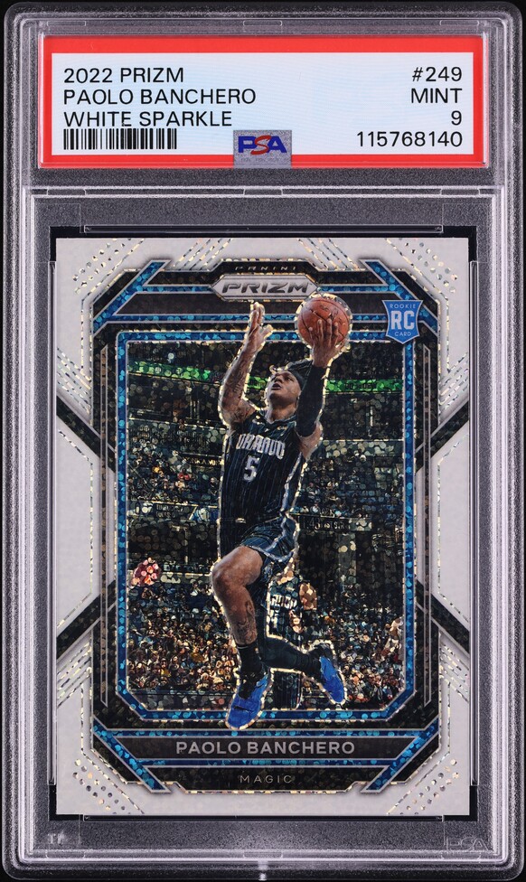 2022 Panini Prizm White Sparkle Paolo Banchero ROOKIE #249 PSA 9 MINT