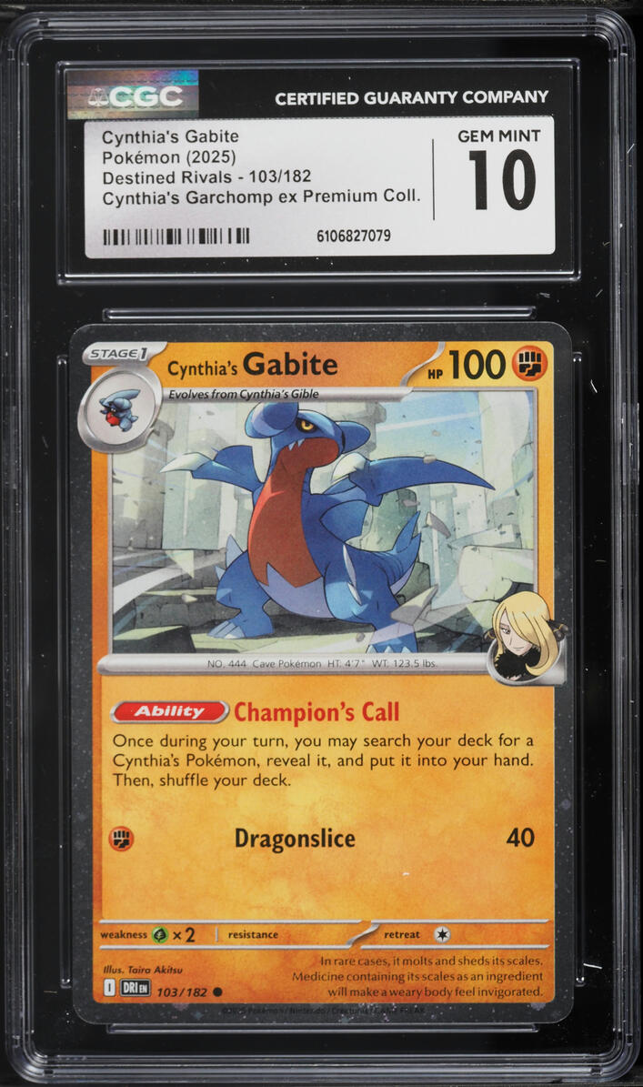 2025 Pokemon SV Destined Rivals Premium Collection Cynthia's Gabite ...