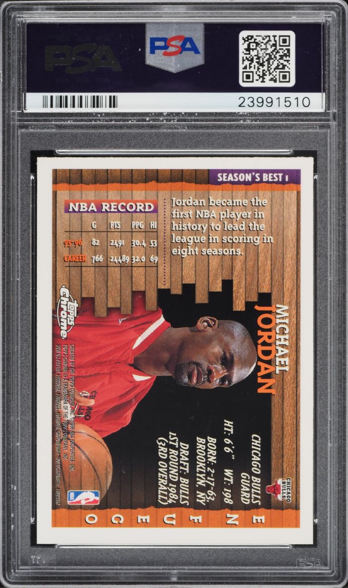 1996 Topps Chrome Season's Best Michael Jordan #1 PSA 10 GEM MINT