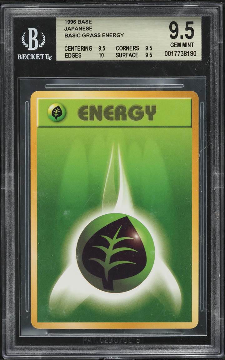 1996 Pokemon Japanese Base Set Grass Energy BGS 9.5 GEM MINT