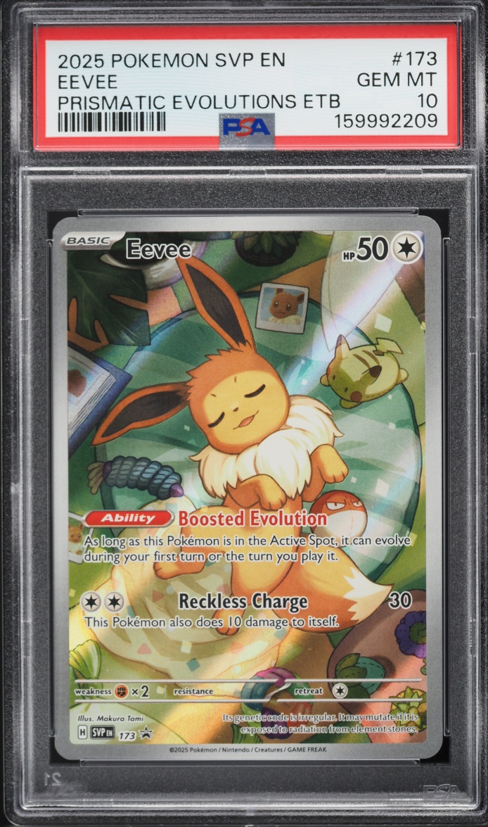 2025 Pokemon Scarlet & Violet Promo Prismatic Evolutions ETB Full Art Eevee #173 PSA 10 GEM