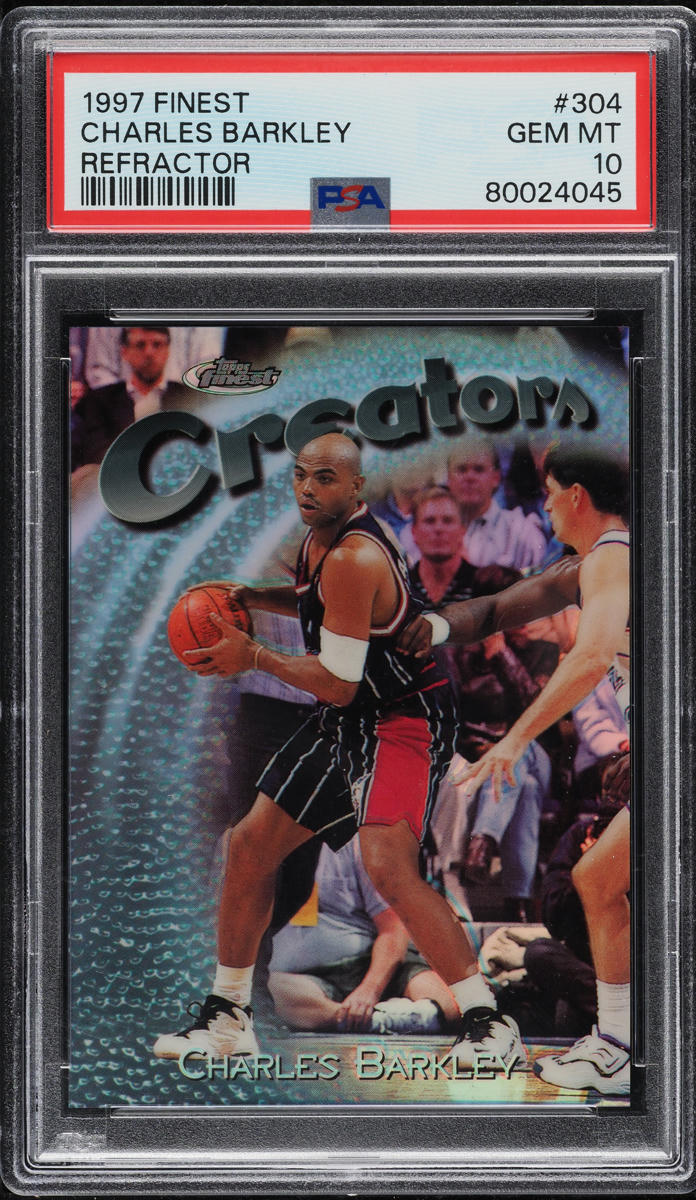 1997 Finest Refractor Charles Barkley /1090 #304 PSA 10 GEM MINT