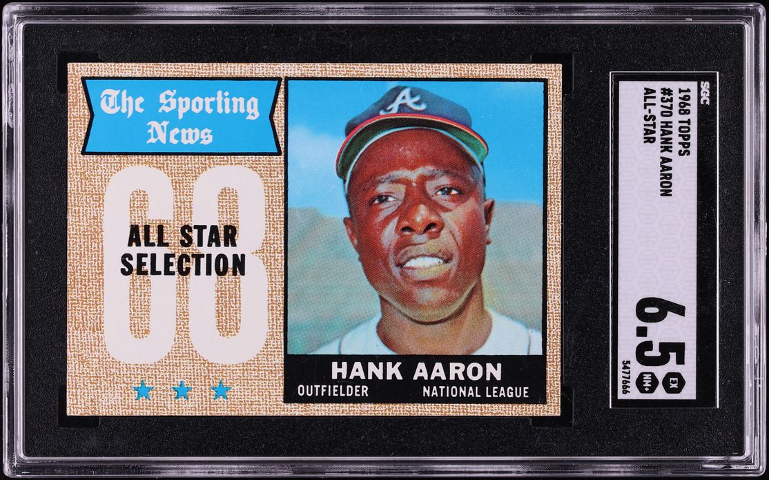 1968 Topps All-Star Hank Aaron #370 SGC 6.5 EXMT+