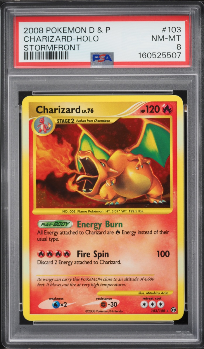 2008 Pokemon Diamond & Pearl Stormfront Holo Charizard #103 PSA 8 NM-MT