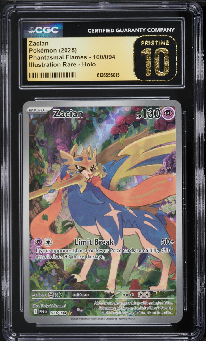 2025 Pokemon Mega Evolution Phantasmal Flames IR Zacian #100 CGC 10 PRISTINE