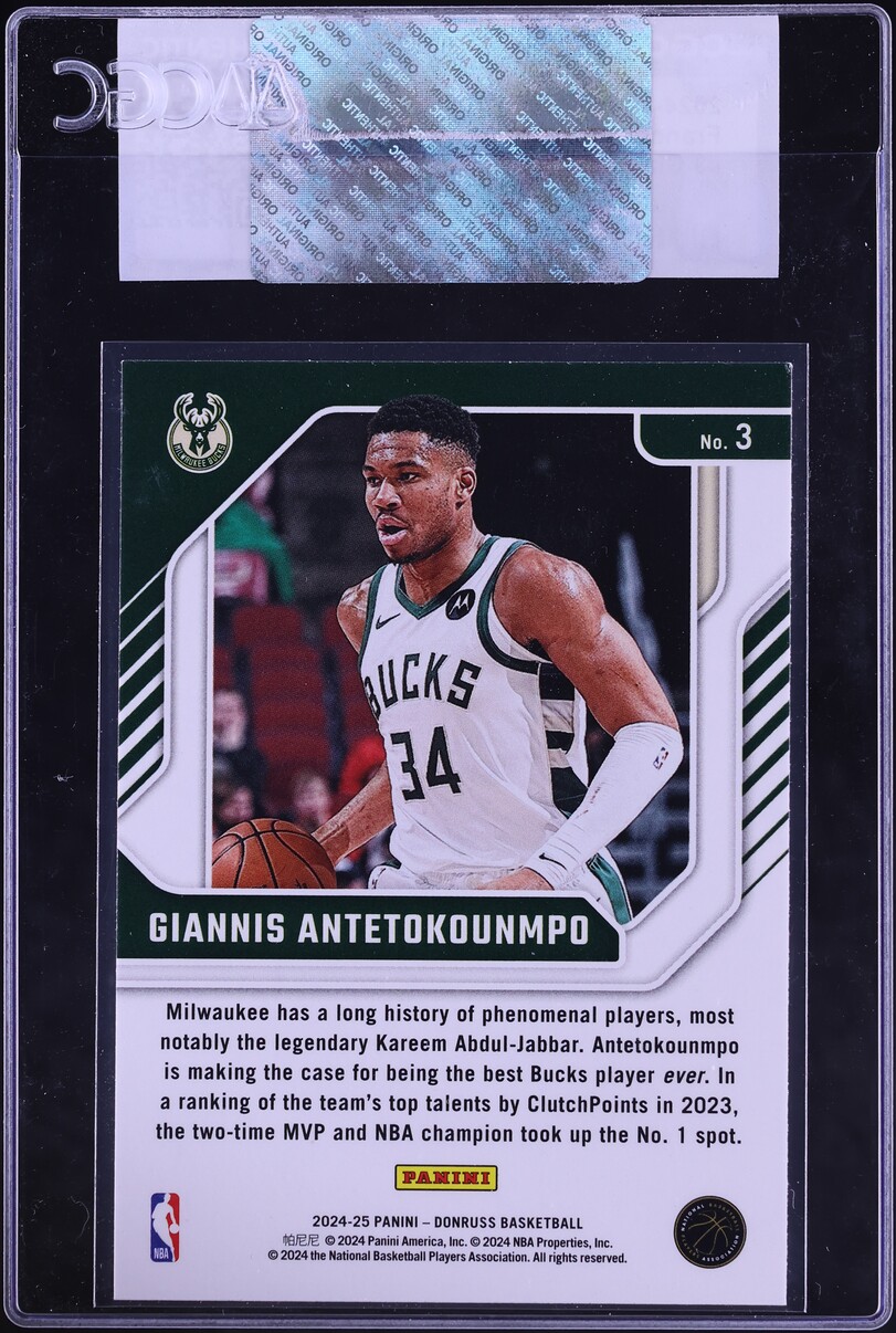2024 Donruss Franchise Features Giannis Antetokounmpo #3 CGC AUTH