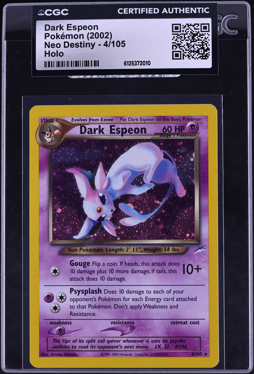 2002 Pokemon Neo Destiny Holo Dark Espeon #4 CGC AUTH