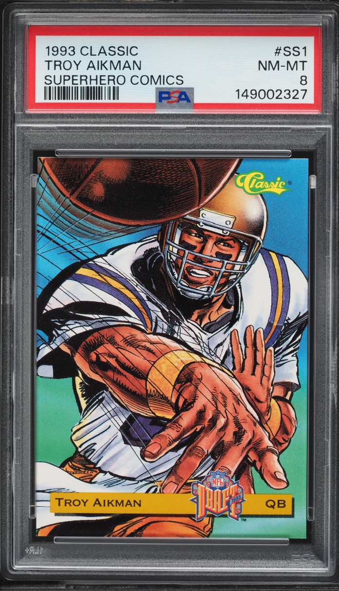 1993 Classic Superhero Comics Troy Aikman #SS1 PSA 8 NM-MT