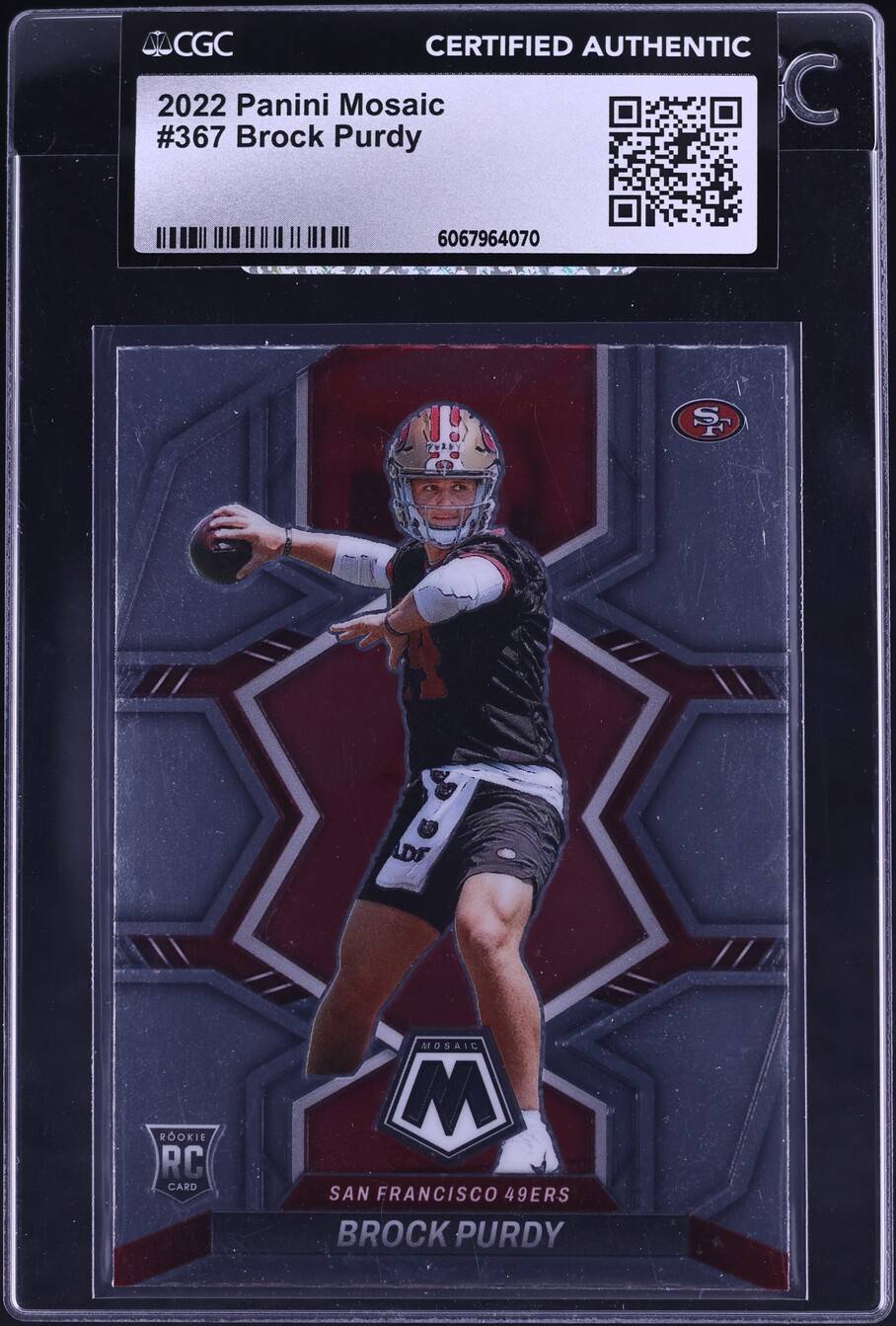 2022 Panini Mosaic Brock Purdy ROOKIE #367 CGC AUTH