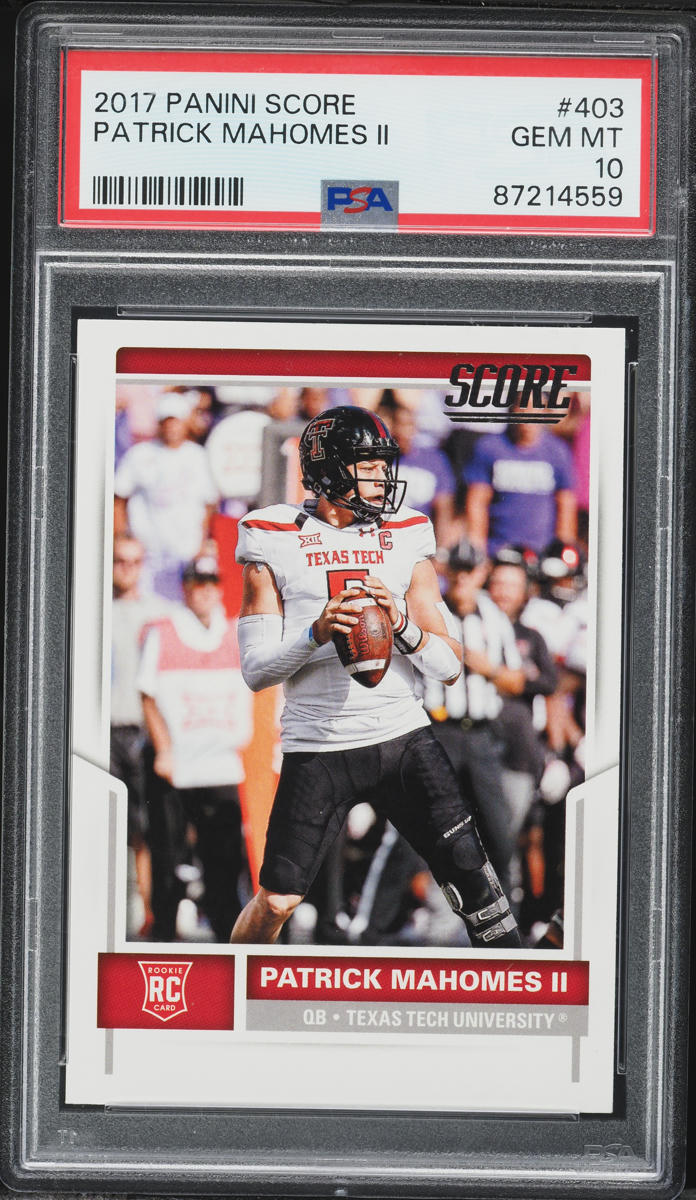 2017 Score Football Patrick Mahomes II ROOKIE #403 PSA 10 GEM MINT